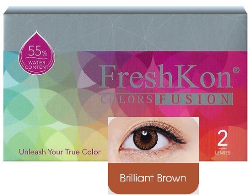 FreshKon Colors Fusion color contact lens - Brilliant Brown